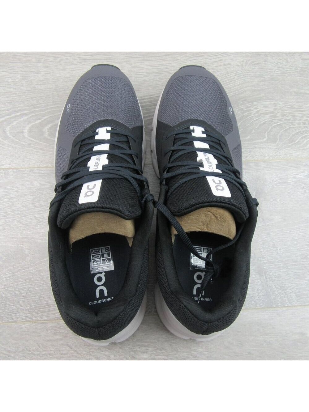 ON Cloudrunner Athletic Running Shoes Mens Size 12.5 Black White NEW #46.99017 - Picture 11 of 16